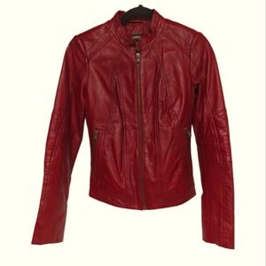 DANIER • Oxblood Burgandy Leather Moto Jacket